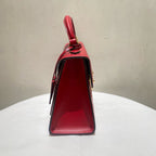Gucci GG Marmont Red Leather Shoulder Bag with Longer Strap