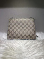GUCCI Dionysus Beige Canvas Crossbody Bag