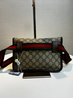 Gucci GG Supreme Canvas Shoulder Bag Beige Messenger Style