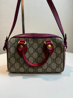 Gucci GG Monogram Canvas Red Top Handle Bag