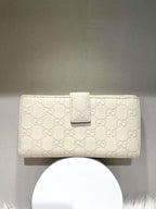 GUCCI GG Heart Leather Wallet Off-White