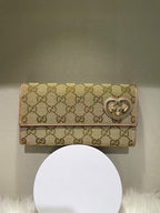 GUCCI Ophidia Beige Canvas Wallet