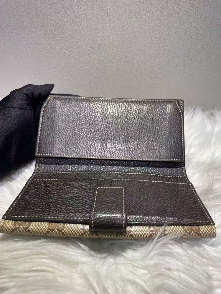 GUCCI GG Monogram Beige Canvas Wallet