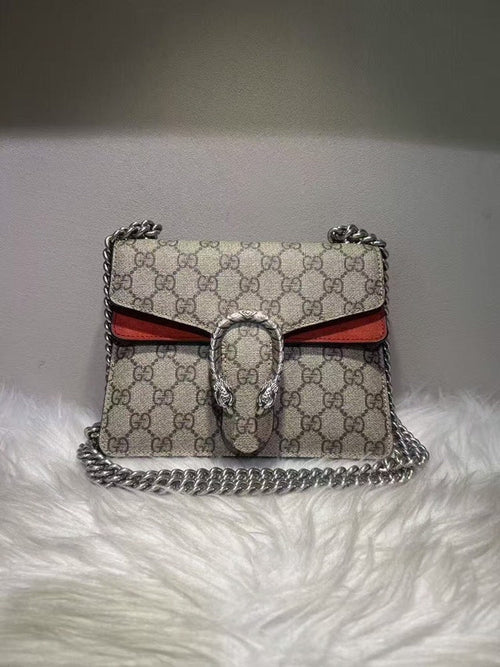 GUCCI Dionysus GG Supreme Beige Mini Bag