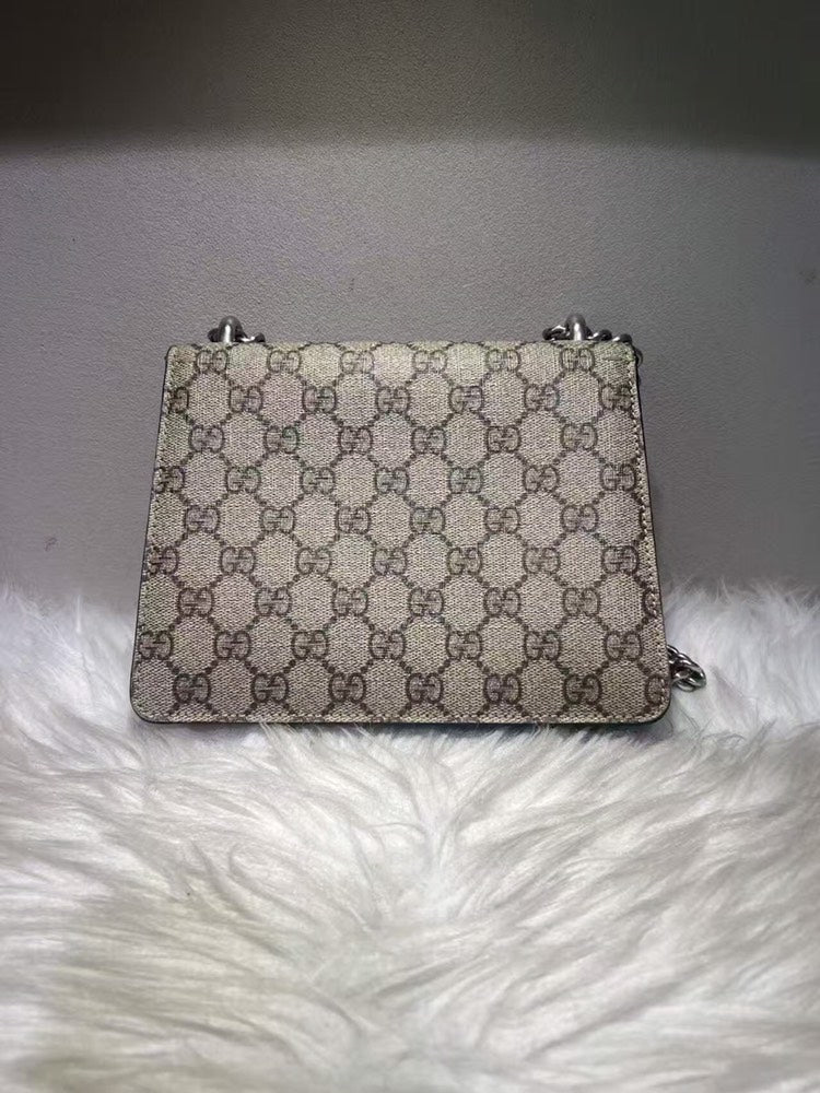 GUCCI Dionysus GG Supreme Beige Mini Bag