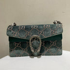 Gucci Dionysus Limited Edition Green Velvet Shoulder Bag