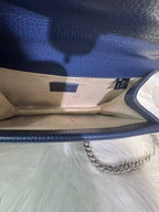 GUCCI Dionysus Blue Leather Shoulder Bag