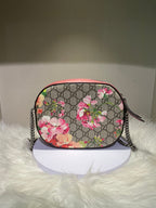 Gucci GG Blooms Pink Canvas Crossbody Bag