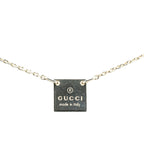 Gucci Logo Plate SV925 Necklace