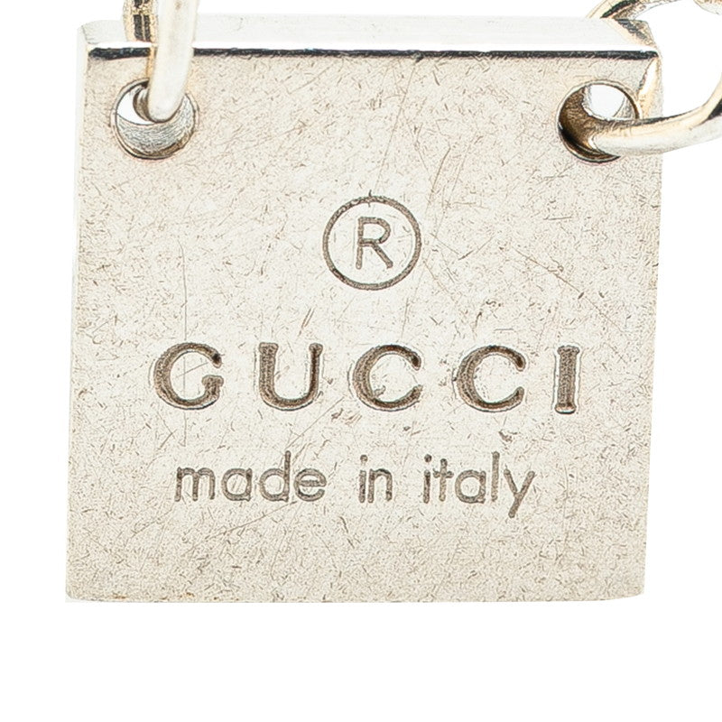 Gucci Logo Plate SV925 Necklace