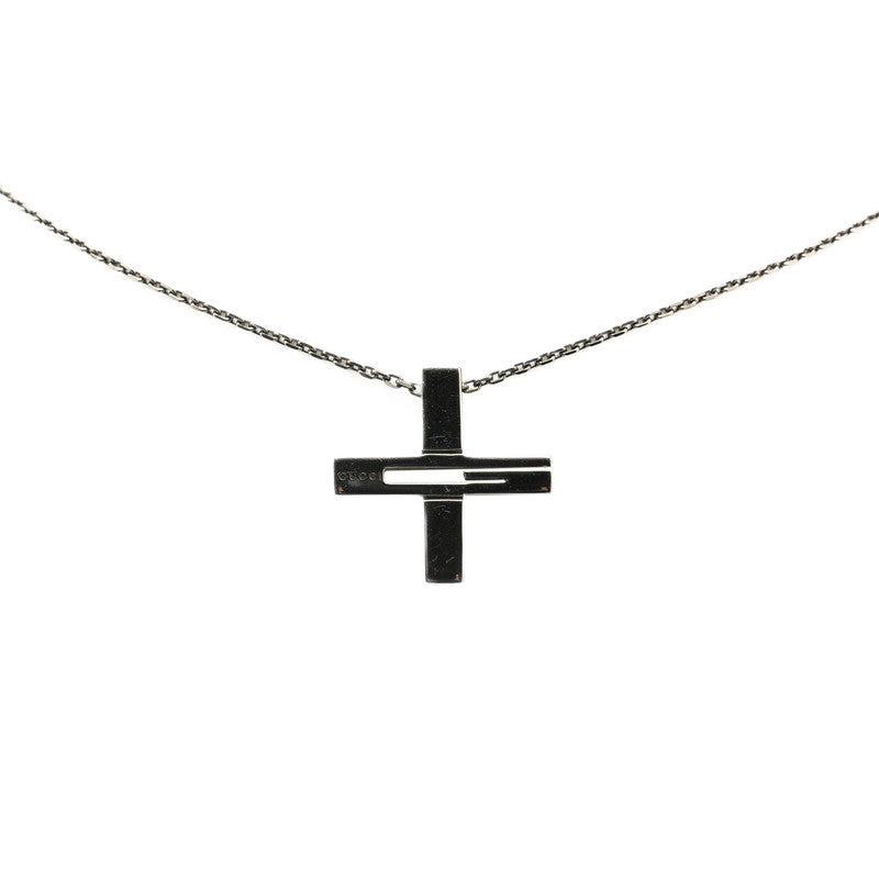 Gucci Cutout G Cross SV925 Necklace