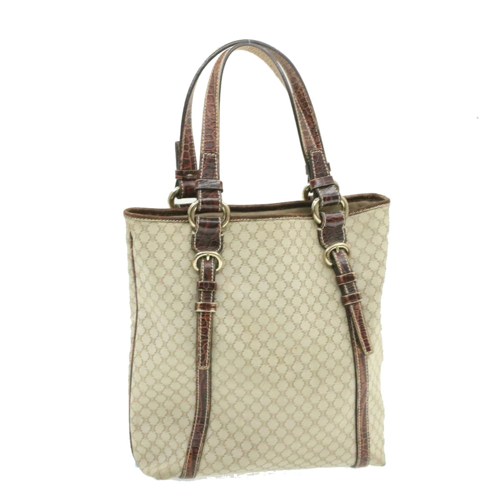 CELINE Macadam Canvas Tote Bag Beige  rd1003