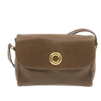 CELINE ring Shoulder Bag Leather Brown  rd1551