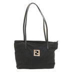 FENDI Zucca Canvas Tote Bag Black Auth rd1651