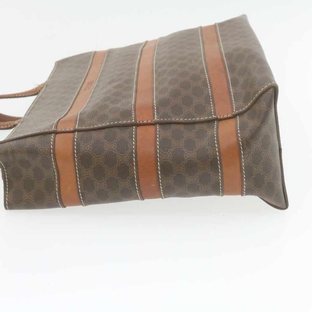 CELINE Macadam Canvas Tote Bag PVC Leather Brown  rd1995