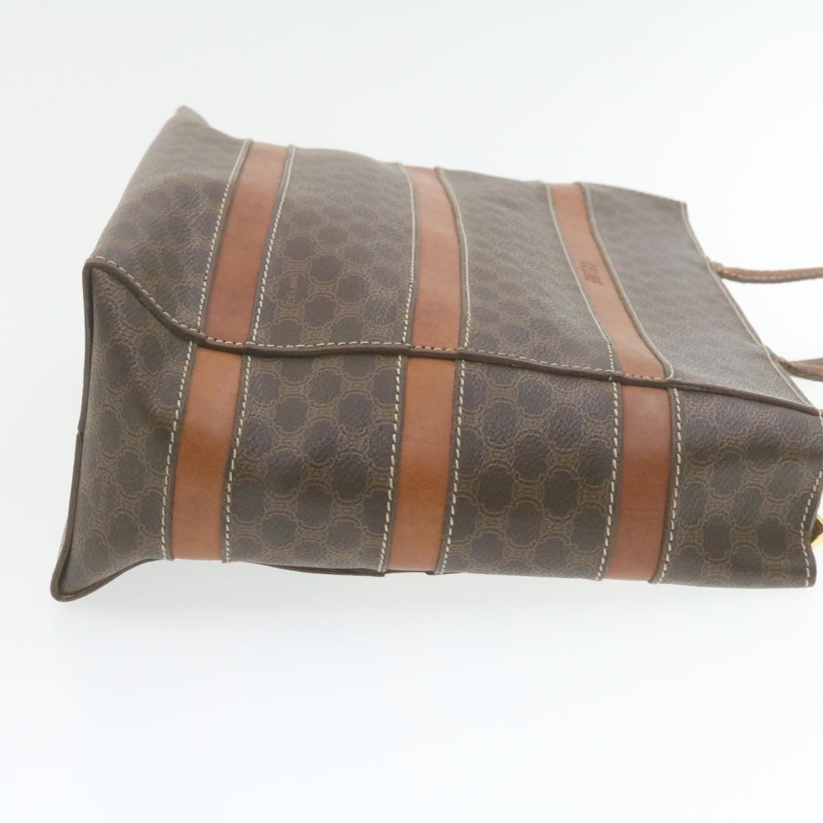 CELINE Macadam Canvas Tote Bag PVC Leather Brown  rd1995