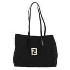 FENDI Zucca Canvas Tote Bag Nylon Blackrd2078