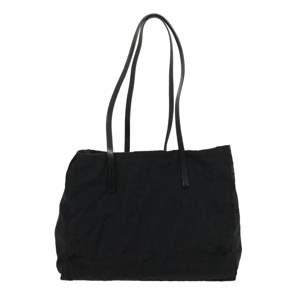 FENDI Zucca Canvas Tote Bag Nylon Blackrd2078