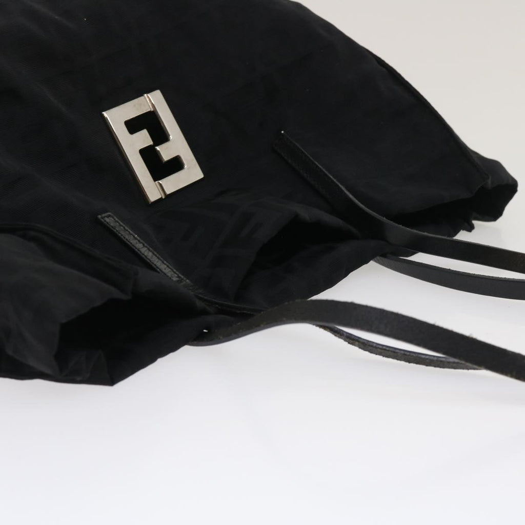 FENDI Zucca Canvas Tote Bag Nylon Blackrd2078