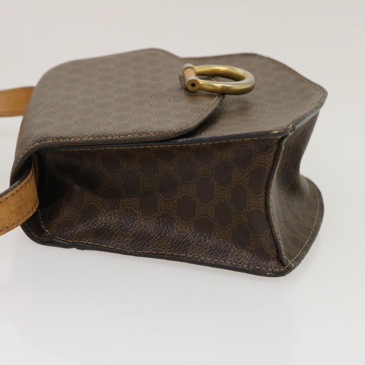 CELINE Macadam Canvas 2Way Shoulder Bag Brown  rd2081