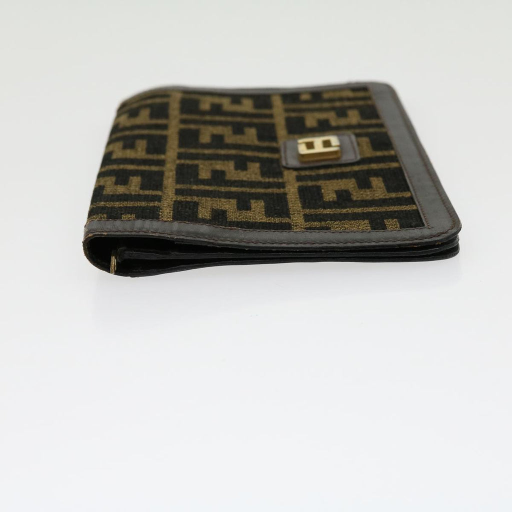 FENDI Zucca Canvas Wallet Brown Black  rd2162