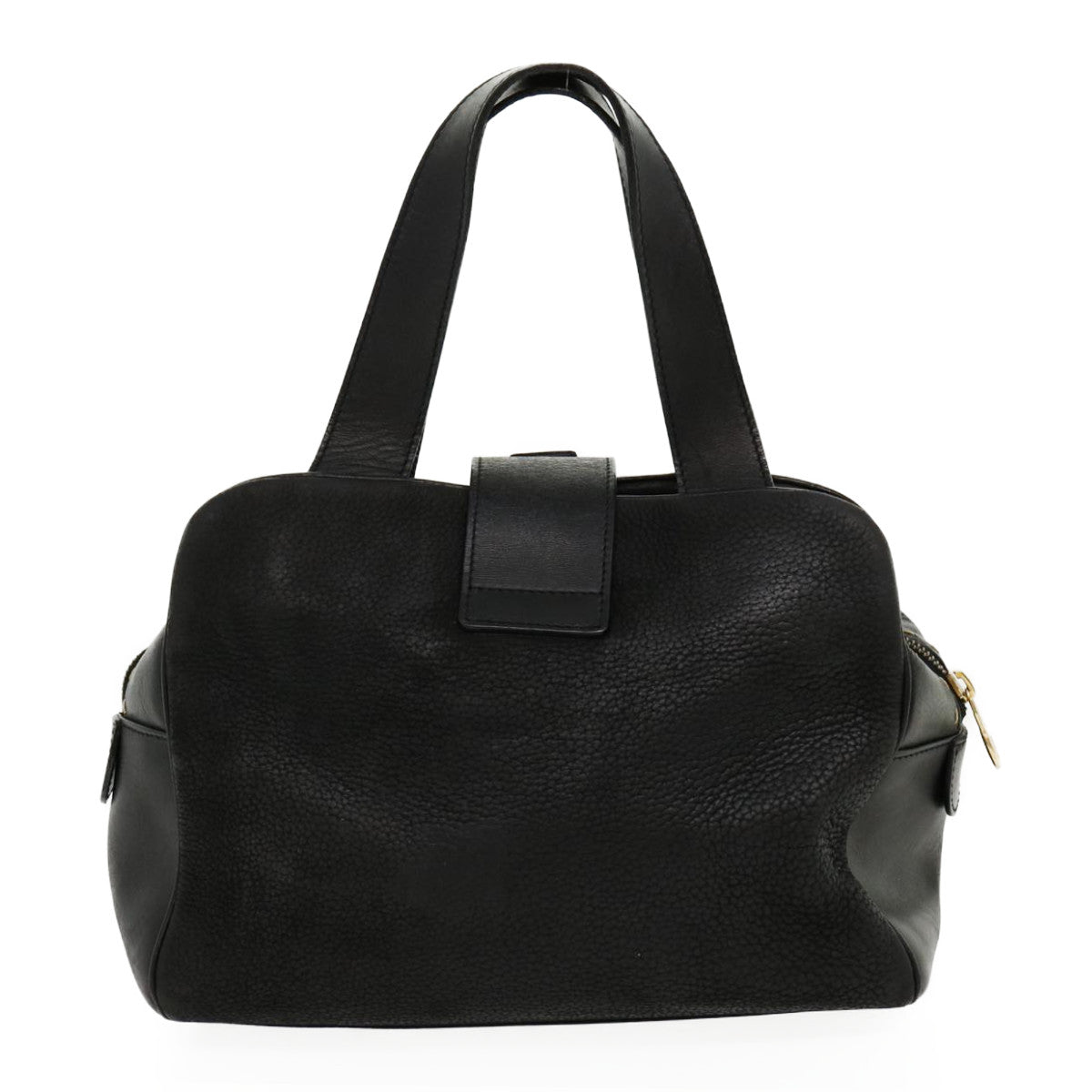 CELINE Hand Bag Leather Black  rd2165