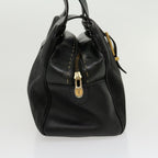 CELINE Hand Bag Leather Black  rd2165