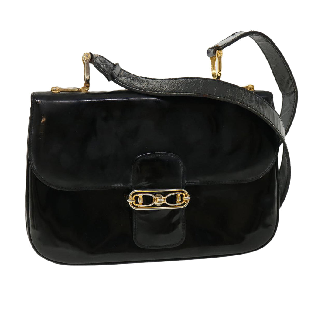 CELINE Shoulder Bag Leather Black  rd3015
