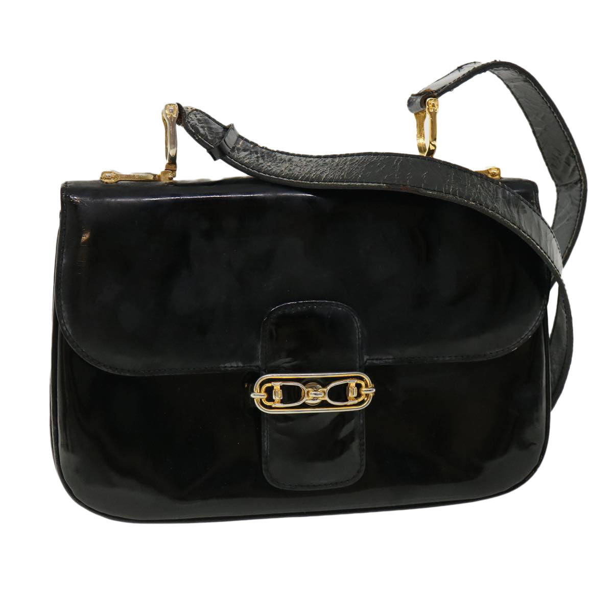 CELINE Shoulder Bag Leather Black  rd3015