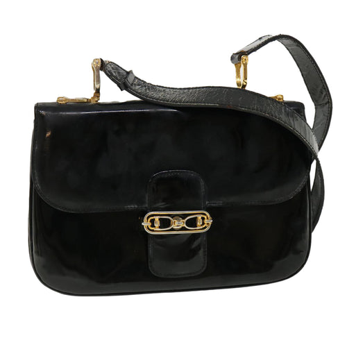 CELINE Shoulder Bag Leather Black  rd3015