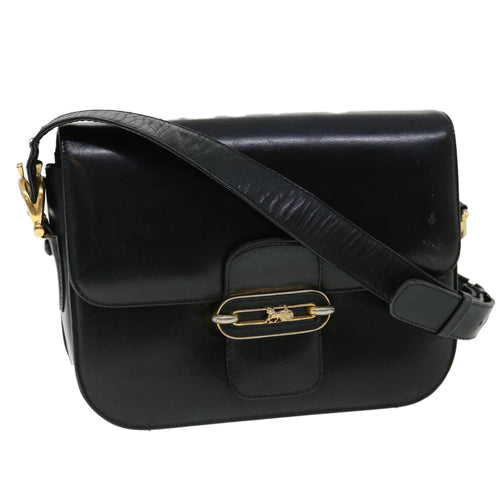 CELINE Shoulder Bag Leather Black  rd3515