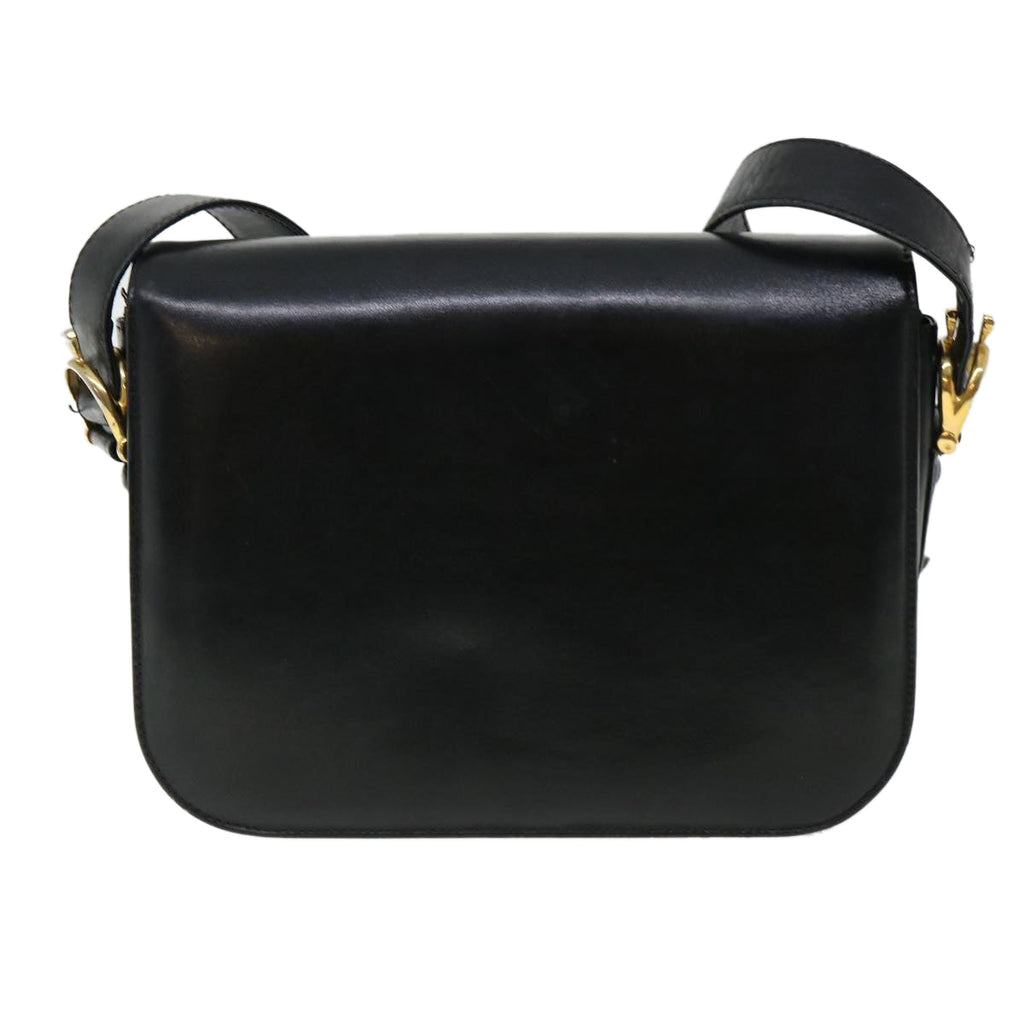 CELINE Shoulder Bag Leather Black  rd3515