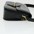 CELINE Shoulder Bag Leather Black  rd3515