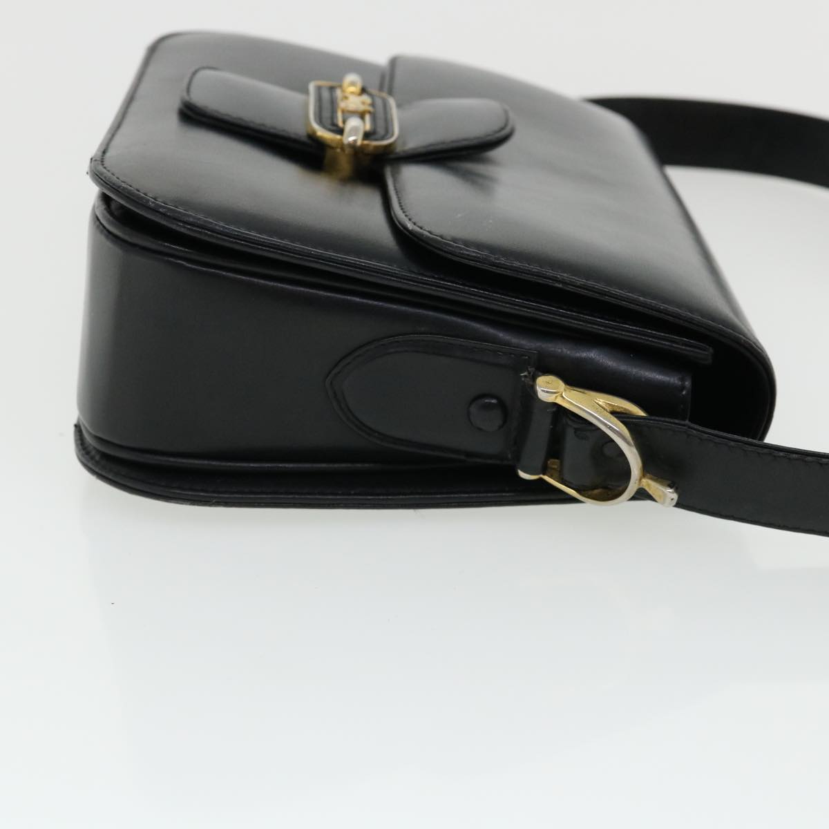 CELINE Shoulder Bag Leather Black  rd3515