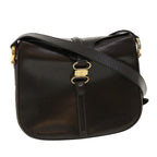 CELINE Shoulder Bag Leather Brown  rd4008