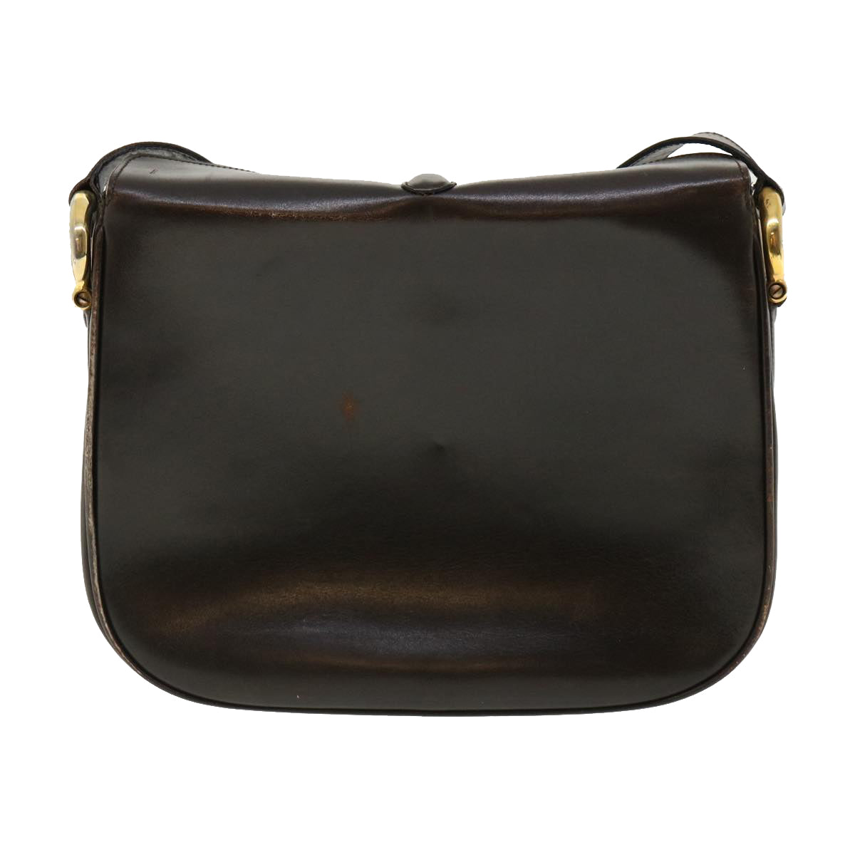 CELINE Shoulder Bag Leather Brown  rd4008