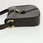 CELINE Shoulder Bag Leather Brown  rd4008