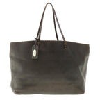 FENDI Tote Bag Leather Brown Auth rd4683