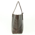 FENDI Tote Bag Leather Brown Auth rd4683