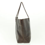FENDI Tote Bag Leather Brown Auth rd4683