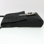 FENDI Zucchino Canvas Shoulder Bag Black 2288-8BT075-JQ5-088  rd4687