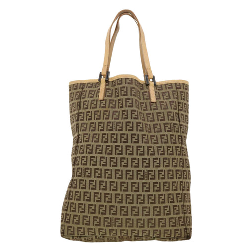 FENDI Zucchino Canvas Tote Bag Beige 3677/8BH006028  rd4733