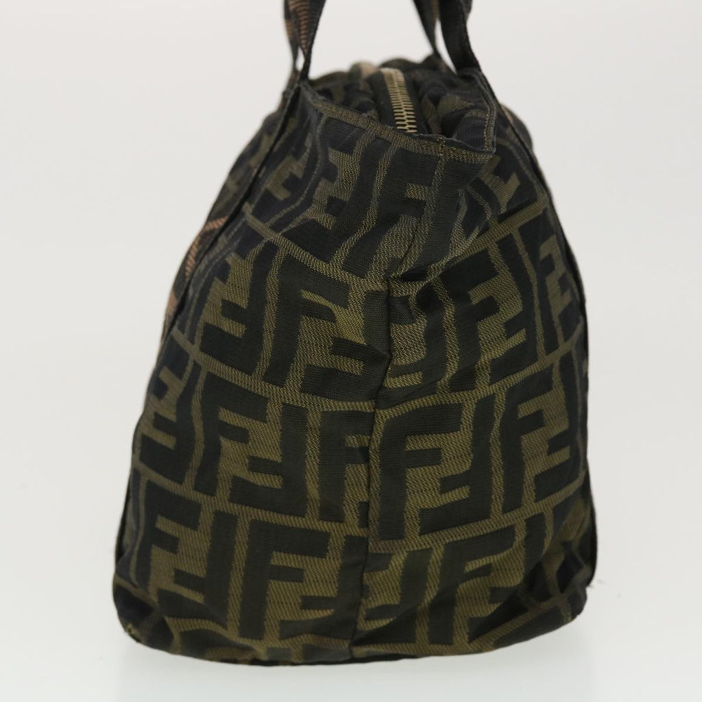 FENDI Zucca Canvas Hand Bag Black Brown  rd4762