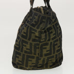 FENDI Zucca Canvas Hand Bag Black Brown  rd4762