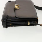 CELINE Horse Carriage Shoulder Bag Leather Black  rd4883