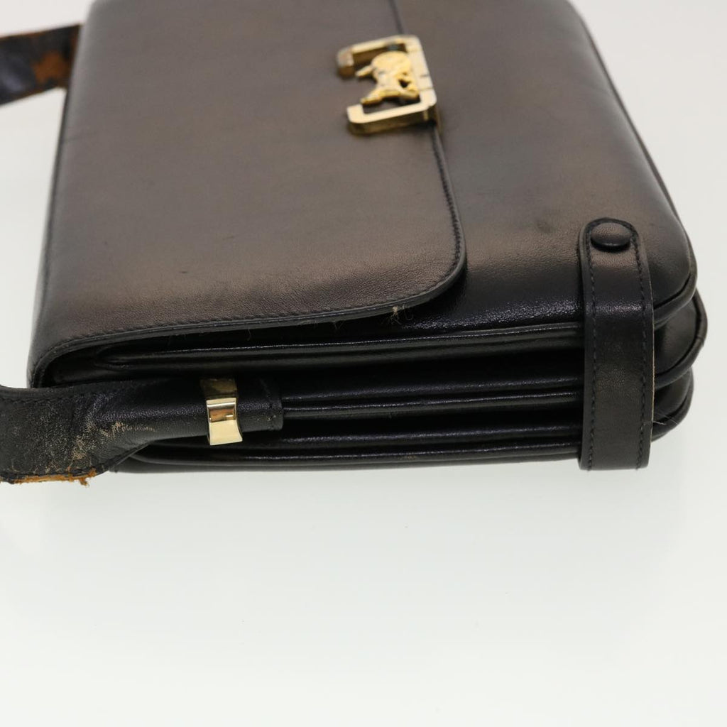 CELINE Horse Carriage Shoulder Bag Leather Black  rd4883