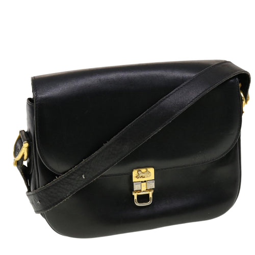 CELINE Horse Carriage Shoulder Bag Leather Black  rd4963