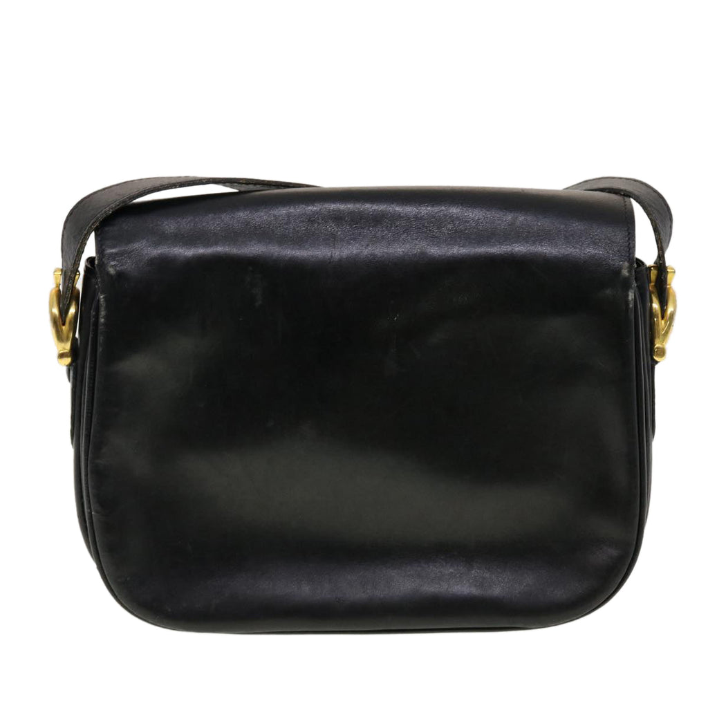 CELINE Horse Carriage Shoulder Bag Leather Black  rd4963