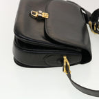 CELINE Horse Carriage Shoulder Bag Leather Black  rd4963