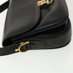 CELINE Horse Carriage Shoulder Bag Leather Black  rd4963